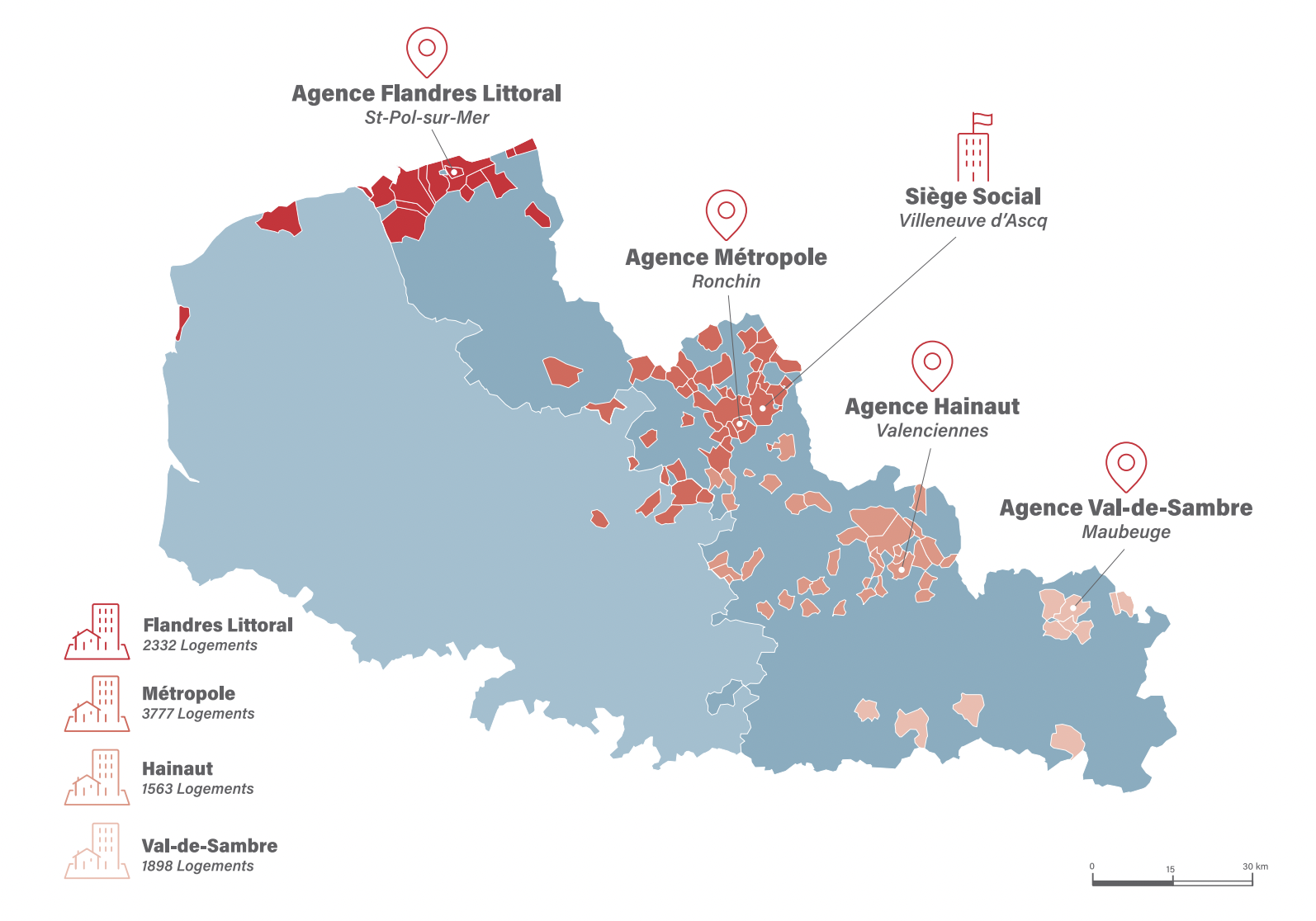 Carte Habitat du Nord